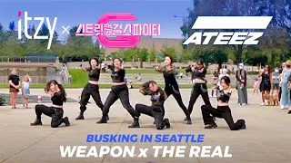 [KPOP IN PUBLIC | ONE TAKE] ITZY x ATEEZ 'Weapon x The Real' Busking Performance ⚔️ [KOSMIX]