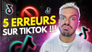 5 ERREURS QUI T'EMPÊCHENT DE PERCER SUR TIKTOK 😡