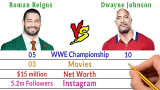 Roman Reigns Vs Dwayne Johnson (The Rock) Comparison - Bio2oons