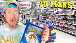 I Found 10 YEAR OLD Pokemon Cards in Walgreens! (opening it)