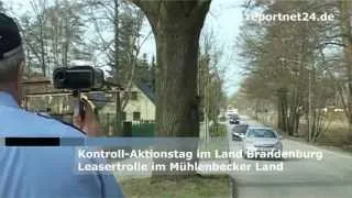 Polizei Leaserkontrolle in Schildow - Mühlenbecker - Land
