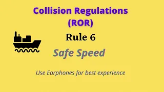 ROR Rule 6 Safe Speed NSA Marine, Collision Regulations #ROR