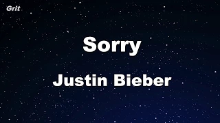 Sorry - Justin Bieber Karaoke 【With Guide Melody】 Instrumental