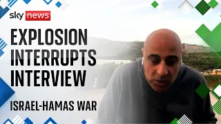 Israel-Hamas war: Explosion on Israel-Lebanon border interrupts interview