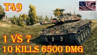 T49  10 Kills 6500 Damage, 1 VS 7, Malinovka World of Tanks