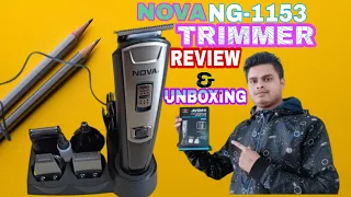 NOVA Trimmer Unboxing || Model-NG 1153 Trimmer For Men - Multi Grooming Kit Hair Trimmer #NG-1153