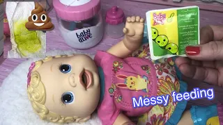 Baby Alive changing time baby feeding and messy diaper 💩