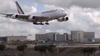 Airbus A380 Air France landing at LAX