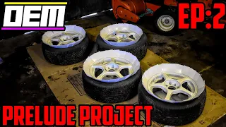 Prelude Project - Episode 2 - Budget Wheel Paint Job (Turned out MINT!)