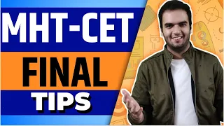 MHTCET FINAL TIPS - LAST MOMENT GUIDANCE FOR EXAM - RG Lectures