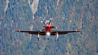 Thrilling Pilatus PC-21 High-Speed Overhead Pass at Axalp Fliegerschiessen [4K]