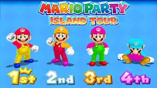 Mario Party Island Tourd Minigames Battle - Mario Vs Waluigi Vs Yoshi Vs Wario (Hardest CPU)