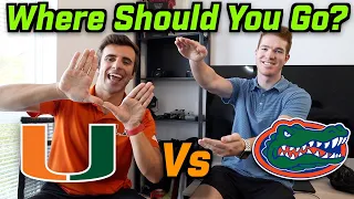 UNIVERSITY OF MIAMI VS UNIVERSITY OF FLORIDA: WHERE SHOULD YOU GO?!