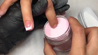 Hướng dẫn làm Dipping Pink and White - Dip French Nails | John Nguyen