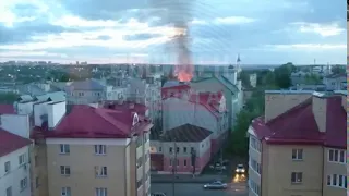 Пожар на улице  Декабристов в Калуге
