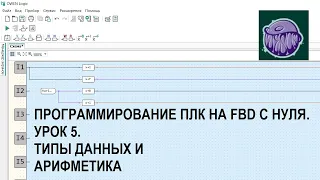 Программирование ПЛК на FBD с нуля. Урок 5. Типы данных и арифметика