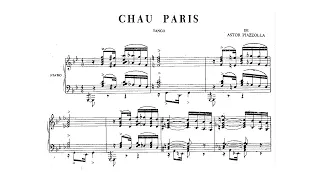 Astor Piazzolla: Chau Paris - Tango for piano (with score)