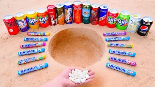 Various Flavours of Mentos vs Coca Cola, Orangina, Fanta, Cawston, Pepsi and Other Sodas Underground