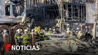 Una explosión causa un incendio en un edificio del Bronx | Noticias Telemundo
