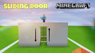 How to Build a SLIDING  DOOR with MOTION SENSOR in Minecraft! (NO MODS!)