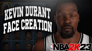 BEST KEVIN DURANT FACE CREATION ON NBA 2K23!!! (MOST ACCURATE)