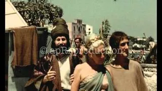 Liz Taylor and Richard Burton Filmset Cleopatra 1961
