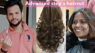 How to: advanced multi step hair cut/step with layer/tutorial/step by step/easy way step cutting ✂️