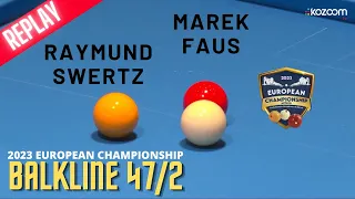 BALKLINE 47/2 - European Championship Antalya 2023 -  Raymund Swertz (NED) vs Marek Faus (CZE)