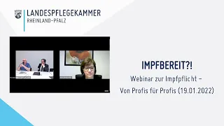 Impfbereit!? Webinar zur Impfpflicht - Von Profis für Profis (19.01.2022)