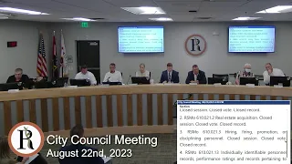 City of Republic, MO - City Council Meeting- August 22nd, 2023