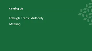 Raleigh Transit Authority - January 12, 2023