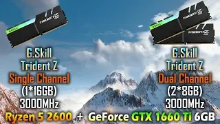 RAM Test Single Channel vs Dual Channel | GTX 1660 Ti + Ryzen 5 2600 | 16 Games Test 1080p 1440p 4K