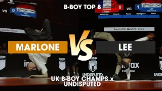 Marlone vs Lee [1v1 b-boy top 8] // stance // Undisputed x UK B-Boy Champs 2022