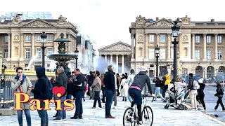 Paris, France 🇨🇵 - HDR walking tour in Paris - Spring 2024 | 4K HDR Paris | windy Paris