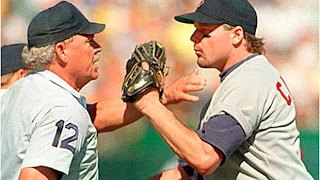 Roger Clemens ejected from playoff game 1990