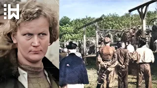 HORRIBLY Brutal Execution of Gerda Steinhoff - Sadistic NAZI Guard at Stutthof Concentration Camp