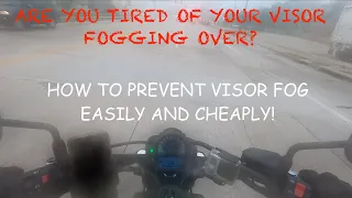 How to Prevent Motorcycle Visor From Fogging Up: Easy Hack