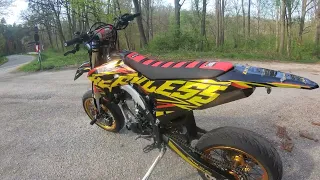 RAW SOUND - No Wind Noise! - HONDA CRF 450 Supermoto