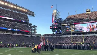 Stunning national anthem at the Army Navy football game