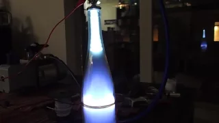 Cathode ray tube in a wine bottle