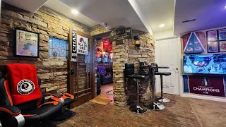 Man Cave, Basement Bar and Home Theater Tour