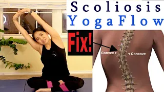 15 Minute Gentle Evening Yoga Flow For Relief From Dextroscoliosis Or Levoscoliosis