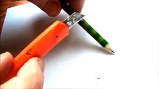 Sharpen a pencil using a utility knife