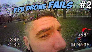 ☀ FPV Фейлы! Квадрокоптер врезался в человека! [FPV Drones Fails #2]