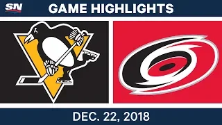 NHL Highlights | Penguins vs. Hurricanes - Dec 22, 2018