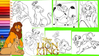 Coloring Disney The Lion King COMPILATION - Coloring Pages with cute Animation