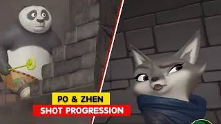 Kung Fu Panda 4 | Po & Zhen Shot Progression  | Animation Breakdowns | 3D Animation Internships