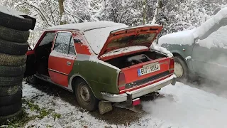 Skoda 120 1979 Winter cold start