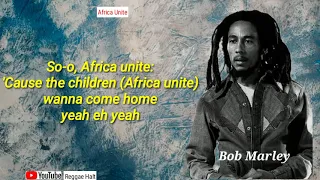 Bob Marley - Africa Unite lyrics video
