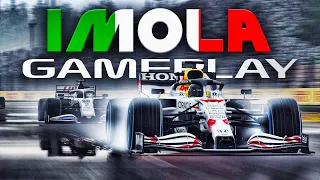 F1 2021 IMOLA GAMEPLAY - WET RACE CARNAGE